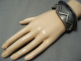 Native American Important Vintage Arron Anderson Lapis Sterling Silver Bracelet-Nativo Arts