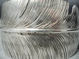 Extreme Detail Navajo Sterling Silver Bracelet Native American-Nativo Arts