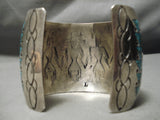 One Of Best Vintage Native American Navajo Dancing Kachina Turquoise Sterling Silver Bracelet-Nativo Arts