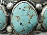 Magnificent Navajo Native American Turquoise Sterling Silver Bracelet-Nativo Arts