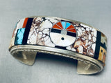 One Of Best Ever Vintage Native American Zuni Agate Turquoise Pueblo Sterling Silver Bracelet-Nativo Arts
