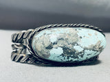 One Of Best Vintage Native American Navajo Coiled Protruding Turquoise Sterling Silver Bracelet-Nativo Arts