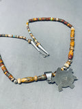 Very Rare Turtle Vintage Native American Navajo Sterling Silver Necklace-Nativo Arts