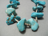 Stunning Vintage Navajo Spiderweb Turquoise Native American Necklace Old-Nativo Arts