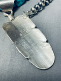 Fabulous Native American Navajo Turquoise Sterling Silver Necklace-Nativo Arts