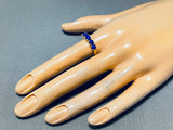 14 Gold Vintage Native American Navajo Domed Lapis Rare Ring-Nativo Arts