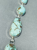 Gorgeous Native American Navajo Green Turquoise Sterling Silver Link Bracelet-Nativo Arts