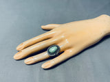 Unbelievable Vintage Native American Navajo Domed Turquoise Sterling Silver Ring-Nativo Arts