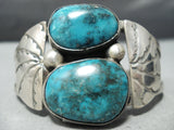 Authentic Vintage Native American Navajo Kee Joe Benally Turquoise Sterling Silver Bracelet-Nativo Arts
