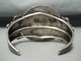 Signed Vintage Native American Navajo Sterling Silver Cluster Bracelet-Nativo Arts