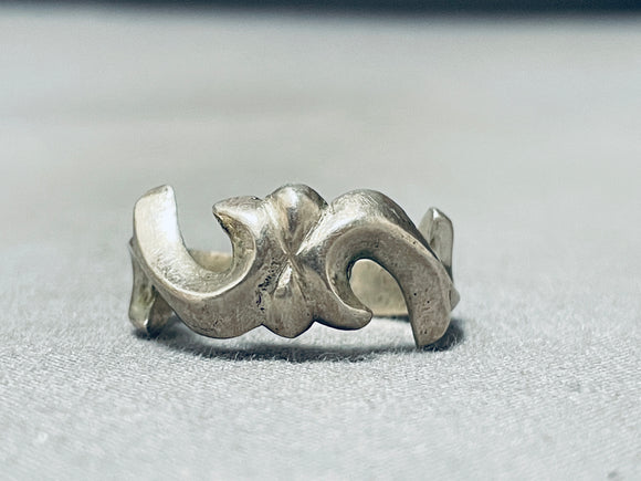 Native American Very Unique Swirling Sterling Silver Thorn Ring Old-Nativo Arts