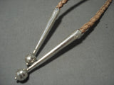 5 Inches Tall Heavy Tufa Catsed Kachina Native American Jewelry Silver Bolo Tie-Nativo Arts