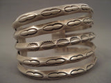 5 Tier Vintage Navajo All Native American Jewelry Silver Bracelet Old-Nativo Arts