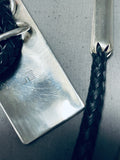 Extremely Intricate Native American Navajo Hand Carved Sterling Silver Geomtric Bolo Tie-Nativo Arts