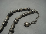 Vintage Native American Navajo Spiderweb Turquoise Sterling Silver Squash Blossom Necklace Old-Nativo Arts