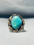 Tremendous Vintage Native American Navajo Royston Turquoise Sterling Silver Ring-Nativo Arts