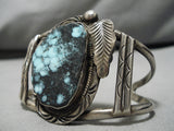 Scarce!! Vintage Native American Navajo Blue Eagle Turquoise Sterling Silver Bracelet Old-Nativo Arts