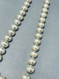Exquisite Vintage Native American Navajo Sterling Silver Large Beads Necklace-Nativo Arts