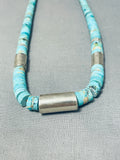 Breathtaking Vintage Santo Domingo Turquoise Sterling Silver Necklace-Nativo Arts