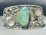 Dazzling Native American Navajo Royston Turquoise Sterling Silver Huge Bracelet-Nativo Arts