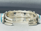 Sturdy Vintage Native American Navajo Turquoise Sterling Silver Bracelet Cuff-Nativo Arts