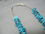 Museum Vintage Native American Navajo Santo Domingo Native American Navajo Turquoise Jacka Necklace Old-Nativo Arts