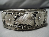 Exceptional Vintage Native American Hopi Dawn Lucas Sterling Silver Applique Bracelet Old-Nativo Arts