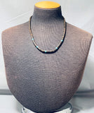 Native American Awesome Vintage Santo Domingo Turquoise Dark Brown Heishi Necklace-Nativo Arts