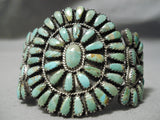 Authentic Vintage Native American Navajo Larry Moses Begay Turquoise Sterling Silver Bracelet-Nativo Arts