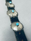 Spectacular Vintage Native American Navajo Old Kingman Turquoise Sterling Silver Concho Belt-Nativo Arts
