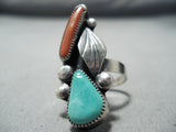 Superior Vintage Turquoise Sterling Silver Ring Native American Old-Nativo Arts