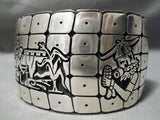 One Of The Most Unique Vintage Native American Hopi Sterling Silver Bracelet-Nativo Arts