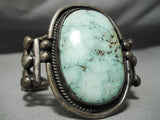 One Of The Best Vintage Native American Navajo Carico Lake Turquoise Sterling Silver Bracelet-Nativo Arts
