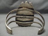 Opulent Vintage Native American Navajo Blue Gem Turquoise Sterling Silver Bracelet Old-Nativo Arts