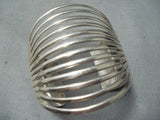 12 Story Vintage Navajo Native American Sterling Silver 12 Rail Bracelet-Nativo Arts