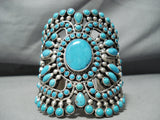 One Of The Best Native American Navajo Turquoise Sterling Silver Bracelet-Nativo Arts