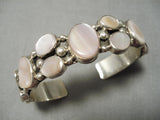 Important Vintage Native American Navajo Nakai Pink Shell Sterling Silver Bracelet-Nativo Arts