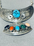 Best Rich Begay Vintage Native American Navajo Turquoise Sterling Silver Necklace-Nativo Arts