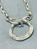 Important Ray Adakai Vintage Native American Navajo Sterling Silver Ring Necklace-Nativo Arts