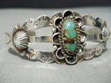 Early Vintage Native American Navajo Royston Turquoise Sterling Silver Bracelet Old-Nativo Arts