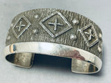 Dramatic Native American Navajo 4 Directions Symbolic Sterling Silver Cross Bracelet-Nativo Arts