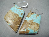 Stunning Navajo #8 Turquoise Mine Sterling Silver Earrings Native American-Nativo Arts