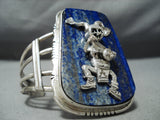 Best Vintage Native American Navajo Watermelon Clown Lapis Sterling Silver Bracelet Cuff-Nativo Arts