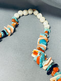 Native American One Of The Most Incredible Vintage Santo Domingo Turquoise Jacla Necklace-Nativo Arts