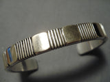 Thick Heavy Vintage Native American Navajo 14k Gold Sterling Silver Bracelet Cuff-Nativo Arts