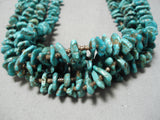 One Of The Best Vintage Native American Navajo Turquoise Heishi Squawtie Necklace Old-Nativo Arts