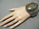 One Of Biggest Best Vintage Native American Navajo Royston Turquoise Sterling Silver Bracelet-Nativo Arts