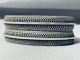 One Of The Most Detailed Ever Southwestern Sterling Silver Cuff Bracelet-Nativo Arts