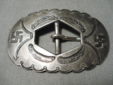 Amazing Vintage Navajo Sterling Silver Native American Buckle Old-Nativo Arts