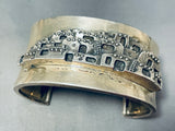 Doug Etsitty Handmade Pueblo Vintage Native American Navajo Sterling Silver Bracelet-Nativo Arts